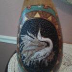 Great White Egret - carved, resin inlay, painted, woodburned
    (my favorite- speaks from my heart & soul about my joy in my Lord