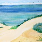 Sand dune on lake michigan